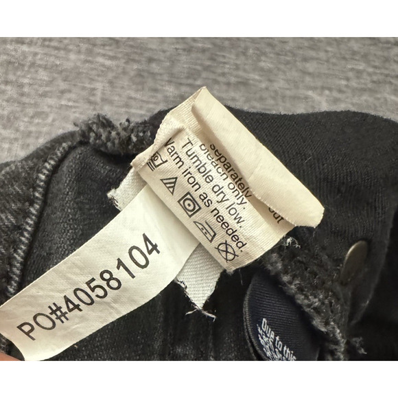 MADEWELL Rolled Denim Shorts High Rise Black Charcoal Gray Washed Size 27 - Picture 8 of 8